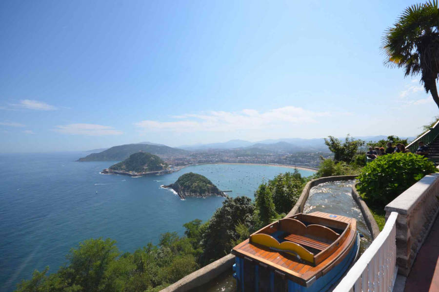 Vue panoramique de la baie de La Concha à Saint-Sébastien