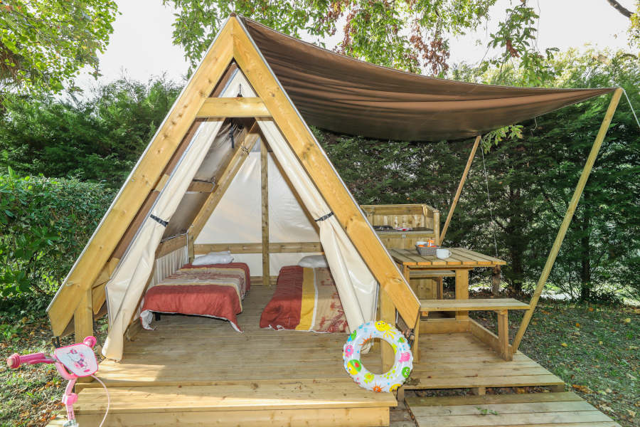 Vue extérieure d'eco lodge hendaye