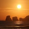 sunset hendaye beach